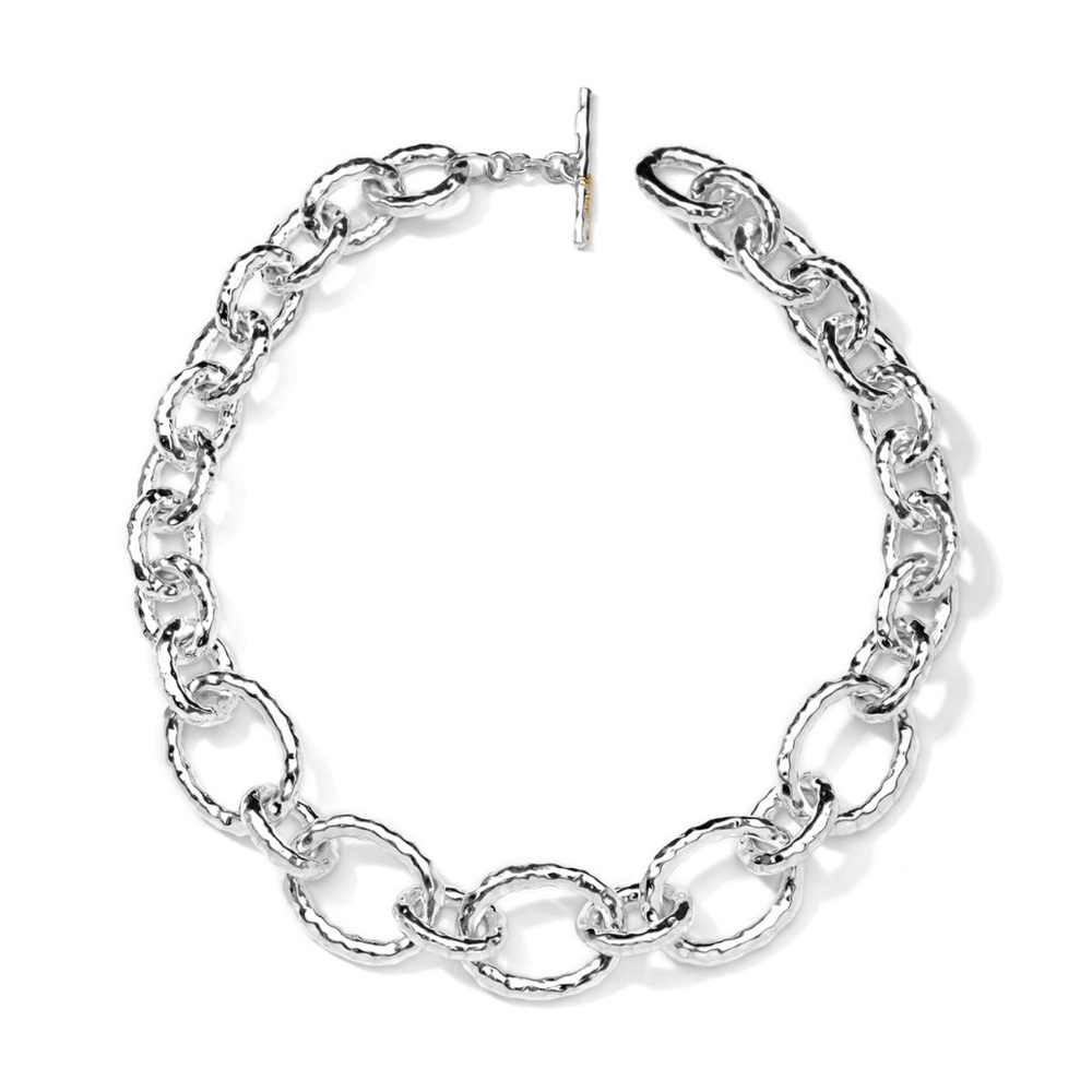 Ippolita Bastille Short Hammered Necklace in Sterling Silver